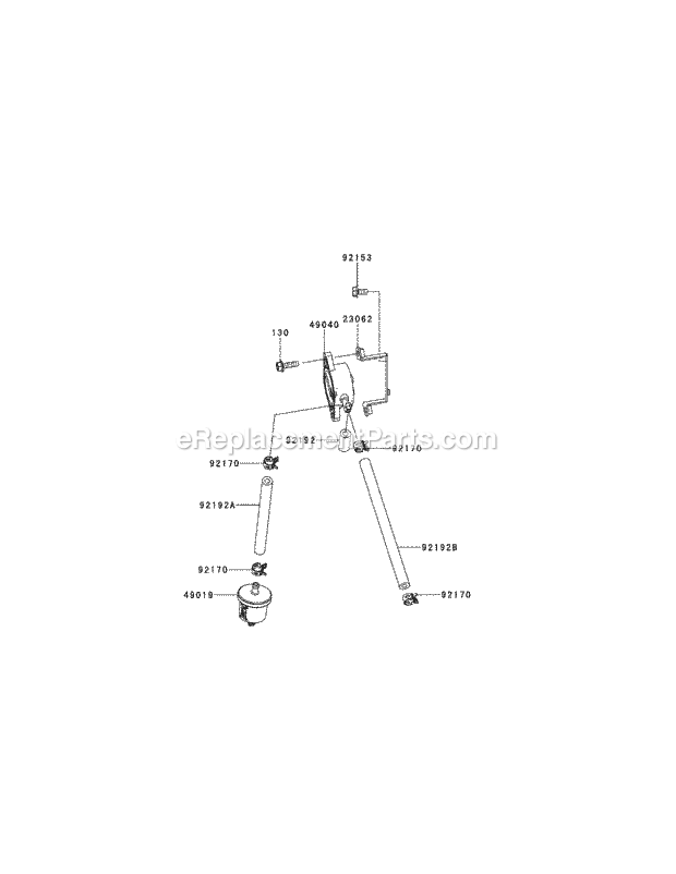 Kawasaki Fx850-S11 Fuel Tank & Valve Diagram and Parts List for S6031-KW 53DI8DU6050 Cub Cadet Sprayer